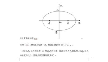 椭圆的标准方程