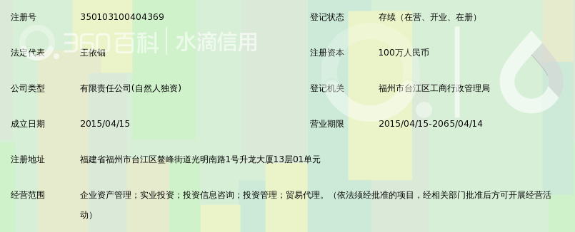 福州市亿亨源资产管理有限公司_360百科