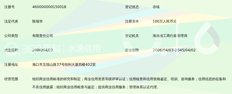 海南国立信用认证中心有限公司_360百科