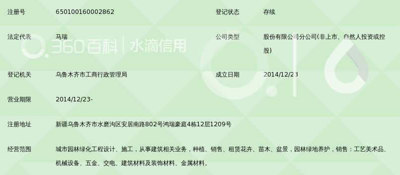 重庆大地园林设计工程股份有限公司新疆分公司
