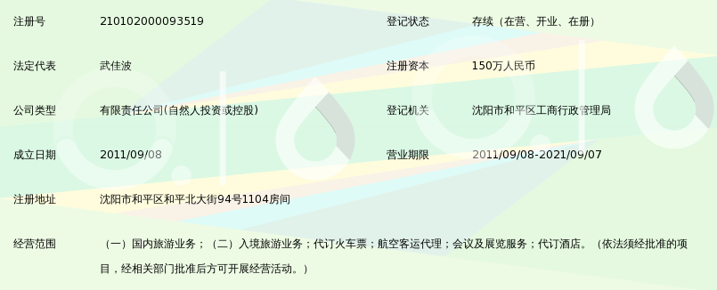 沈阳星辉国际旅行社有限公司_360百科