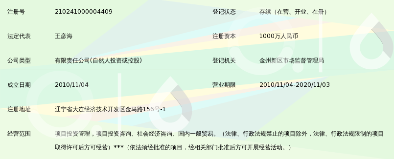 大连天储投资管理有限公司_360百科