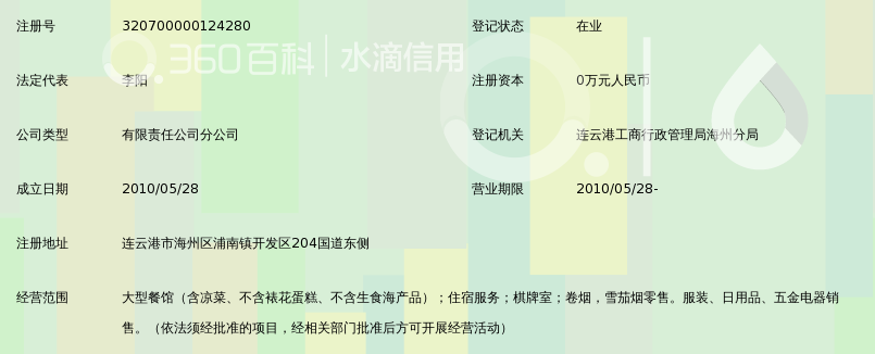 连云港港龙酒店有限公司浦南店_360百科