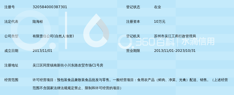 苏州志海农副产品配送有限公司_360百科