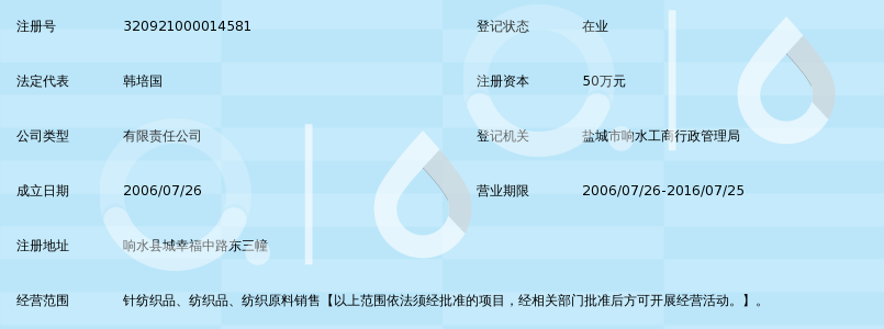 响水县华达纺织有限公司_360百科