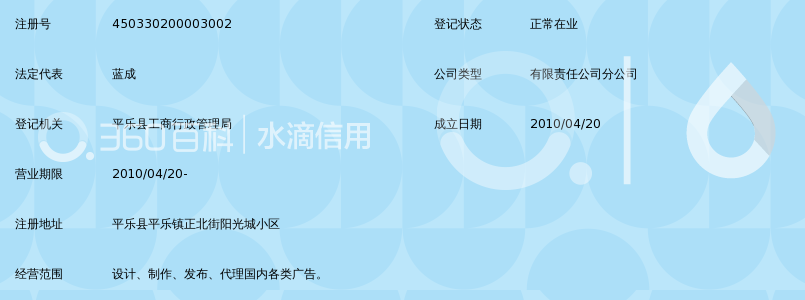 广西雄基伟业广告有限公司平乐分公司_360百