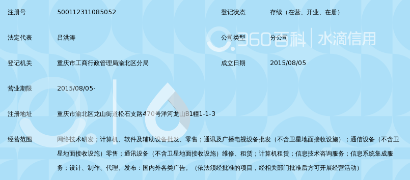 广东沃云网络科技有限公司重庆分公司_360百