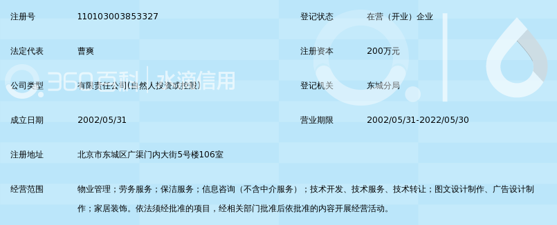 北京通合兴物业管理有限责任公司_360百科