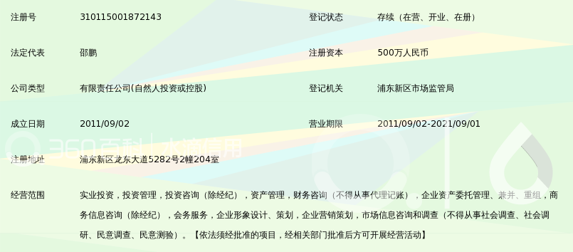 上海期旺投资有限公司_360百科