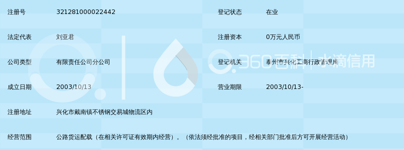 上海佳吉快运有限公司兴化戴南分公司_360百