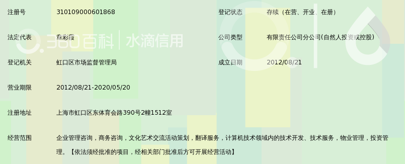 上海博华致远教育信息咨询有限公司虹口分公司