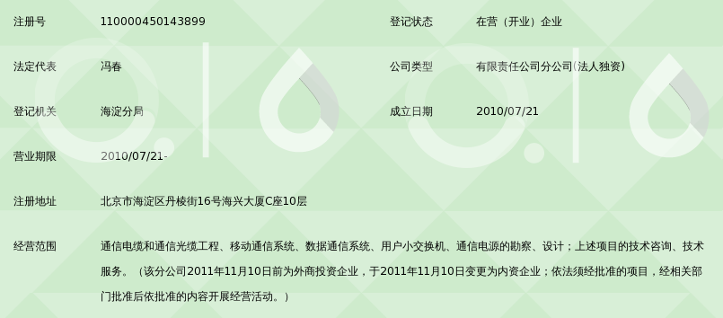 中国移动通信集团设计院有限公司北京分公司