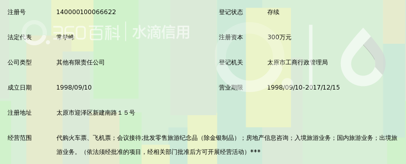 山西东方国际旅行社有限公司_360百科