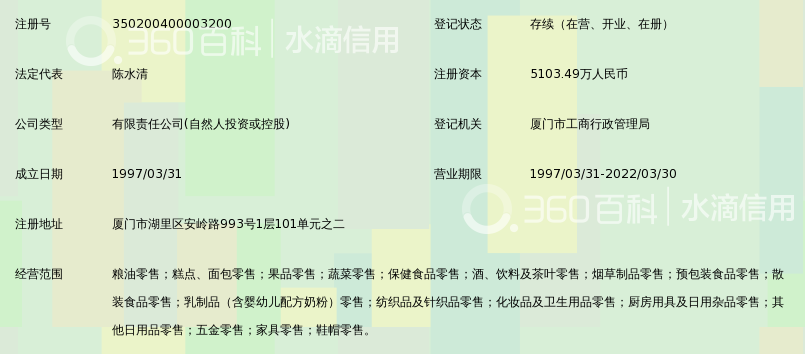 厦门倍顺连锁店有限公司