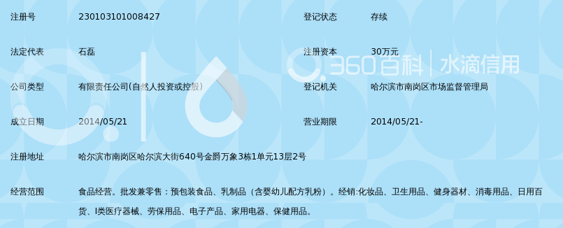 哈尔滨佐佑商贸有限公司_360百科