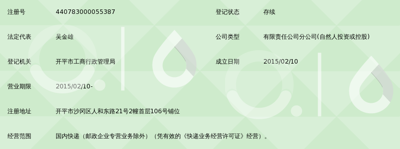 开平市丰盛运通快递有限公司水口分公司_360